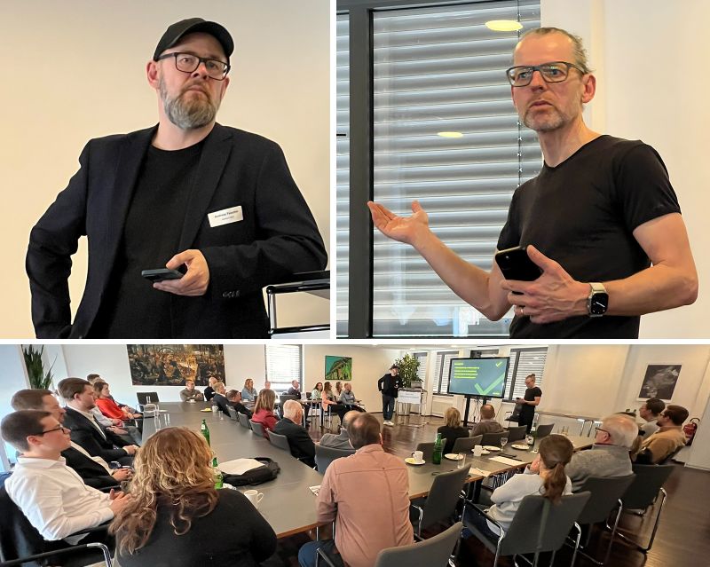 KI-Workshop mit Andreas Feischen und Clemens Camphausen.