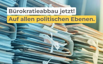 VhU-Broschüre zur Entbürokratisierung: „Bürokratieabbau jetzt! Auf allen politischen Ebenen.“